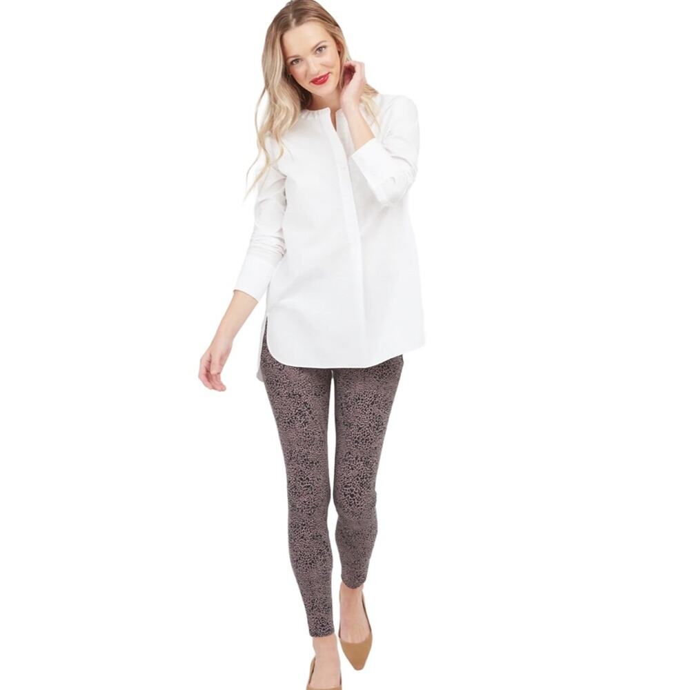 SPANX Jean-ish Ankle Leggings in Desert Dots Cheetah Print XS NWT